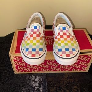 💕 Little girls checkered Vans💕